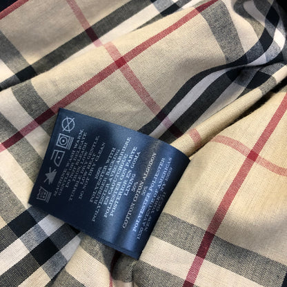 Burberry black jacket size tag