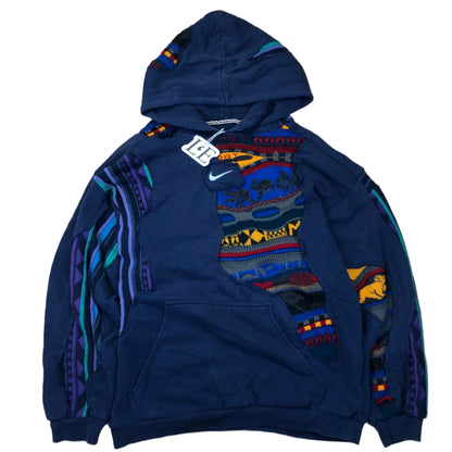 UPCYCLED Nike x COOGI hoodie — front view, Mens M (No. 3)