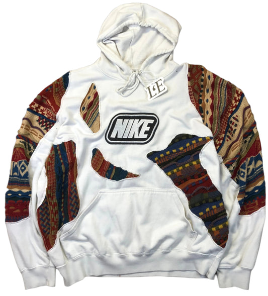 UPCYCLED Nike x COOGI hoodie — front view, Mens M (No. 1)