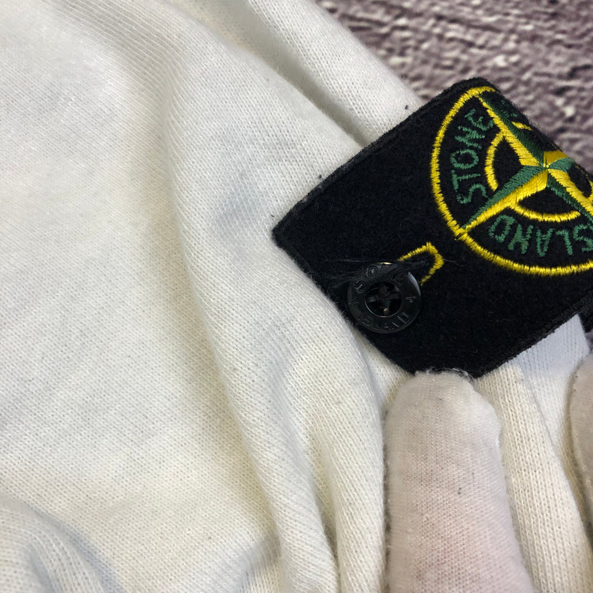 Stone Island sweatshirt sleeve detail