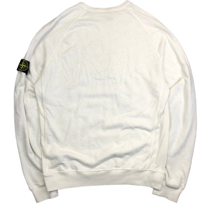 Stone Island white sweatshirt back view