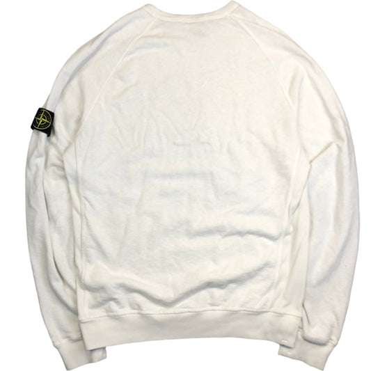 Stone Island white sweatshirt back view
