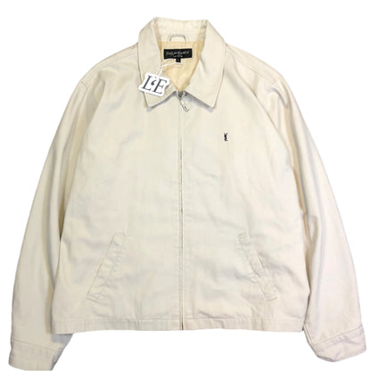 Vintage YSL Y2K Harrington jacket — front view, Mens XL (No. 1)