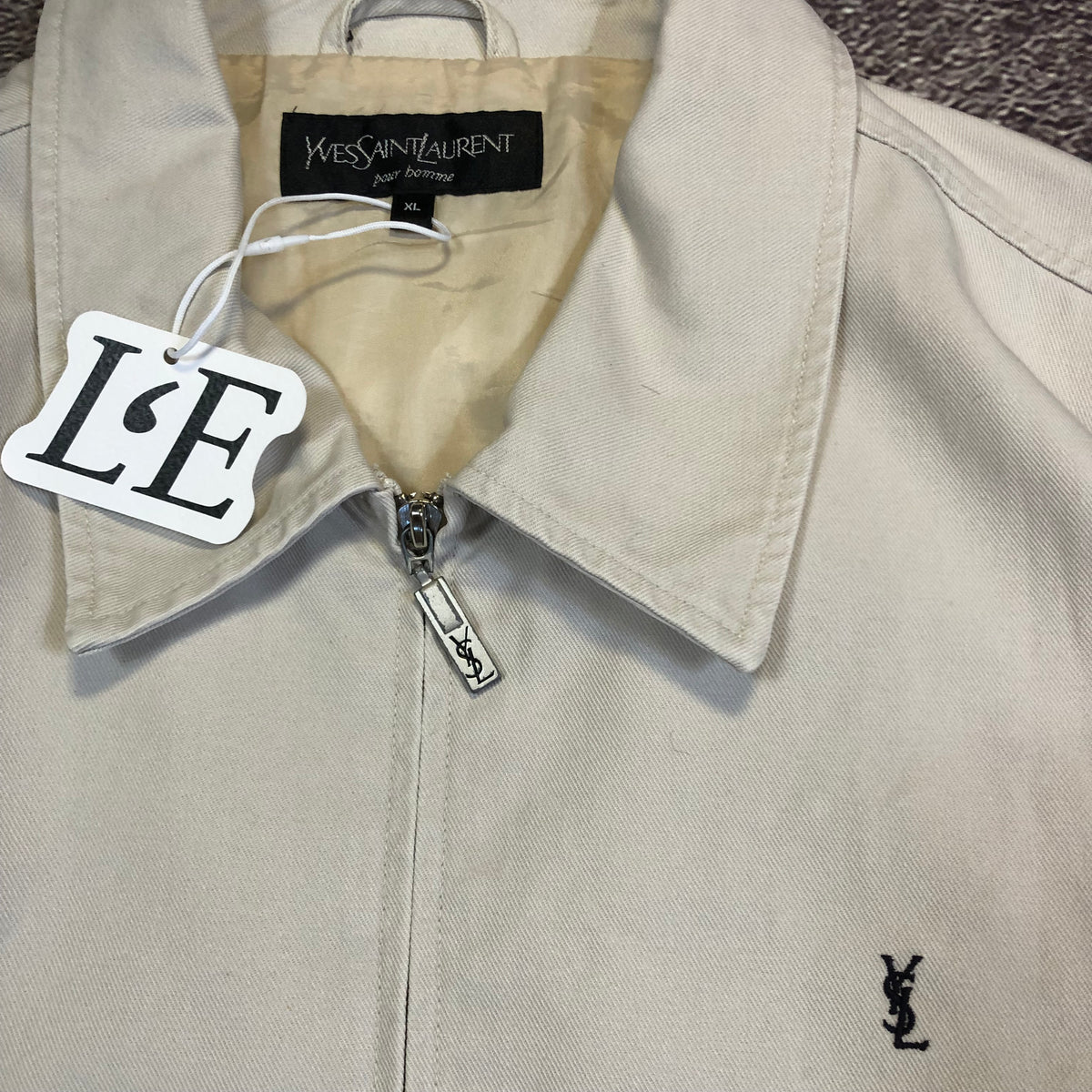 Yves Saint Laurent logo detail