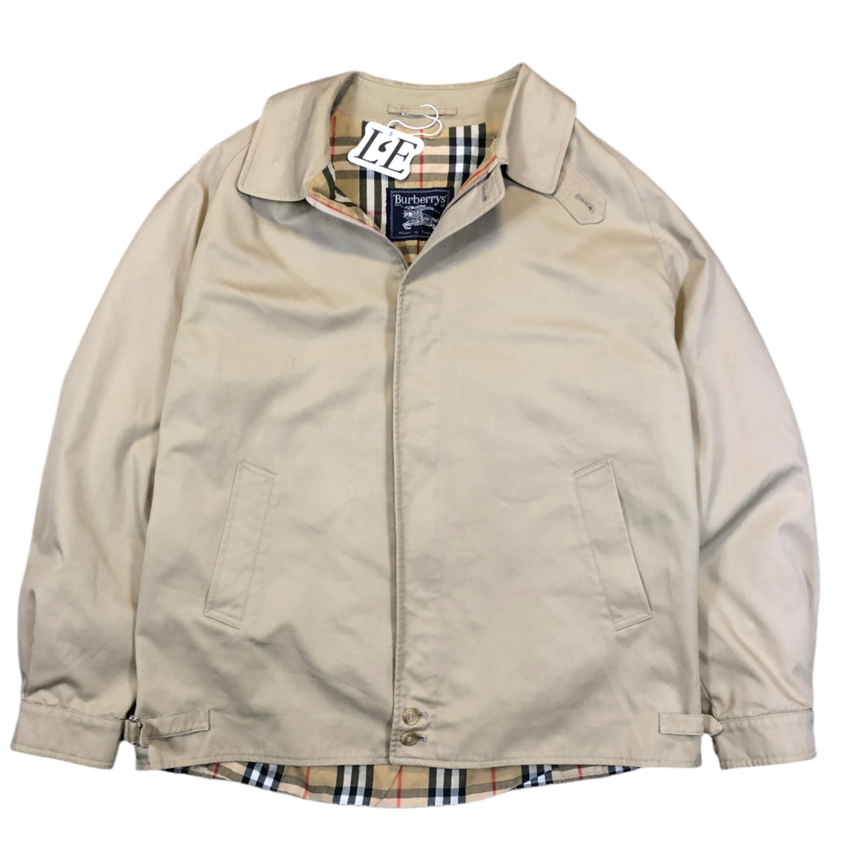 Vintage Burberry 1999 Harrington jacket — front view, Mens M (No. 2)