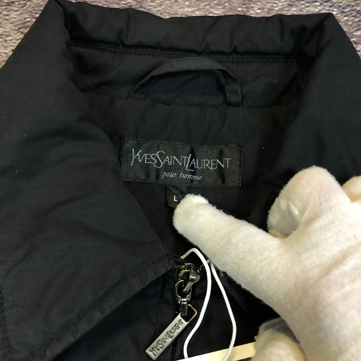 YSL Harrington L brand tag