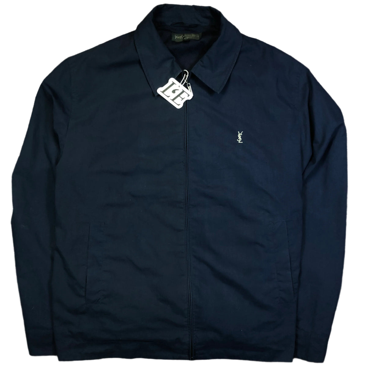 Vintage YSL Y2K Harrington jacket — front view, Mens XL (No. 2)