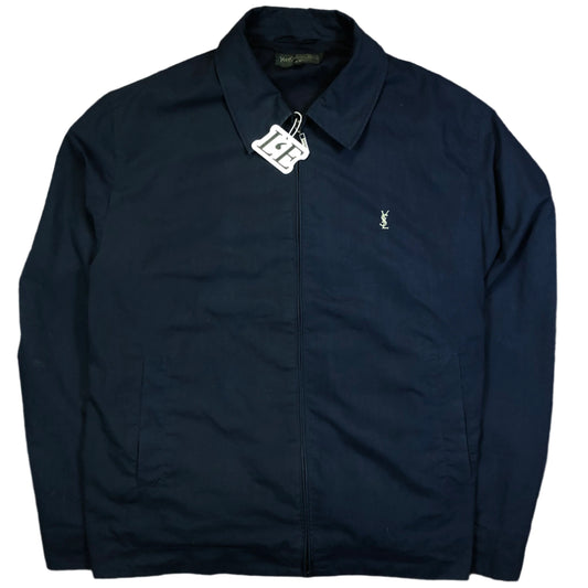 Vintage YSL Y2K Harrington jacket — front view, Mens XL (No. 2)