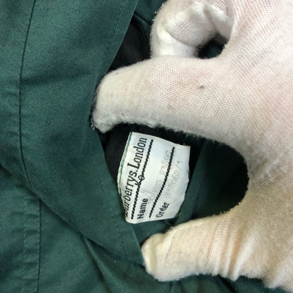 Burberry green Harrington brand tag