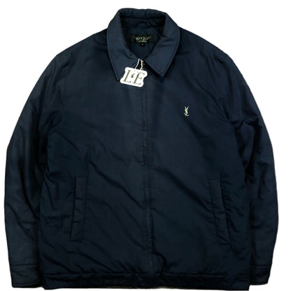 Vintage YSL Y2K Harrington jacket — front view, Mens L (No. 2)