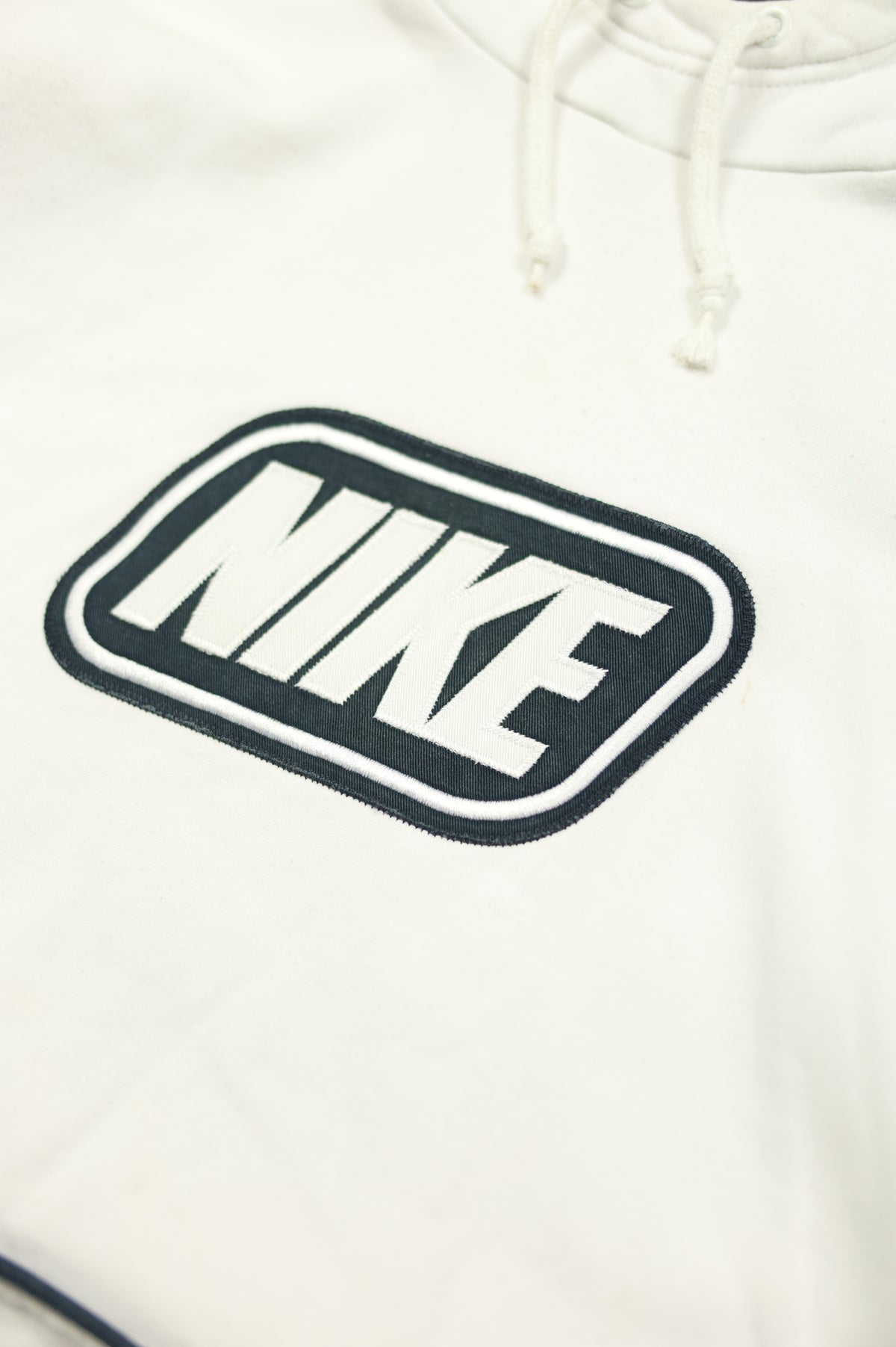 Nike white hoodie hood detail