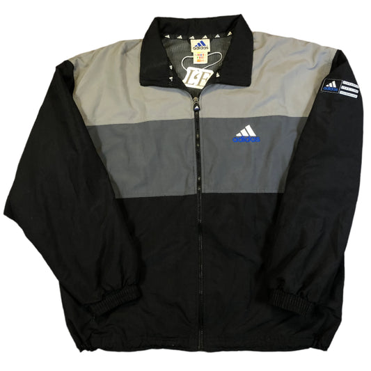 Vintage Adidas track jacket — front view, Mens L