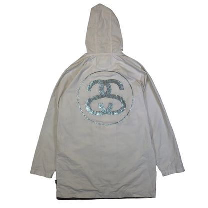 Stussy big logo branding detail