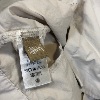 Stussy nylon jacket fabric close-up