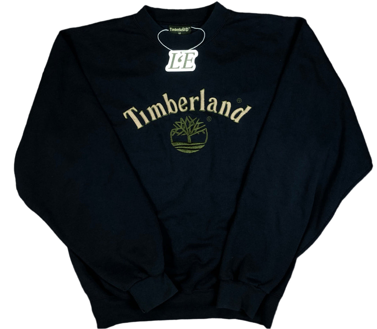 Vintage Timberland sweatshirt — front view, Mens S (No. 1)