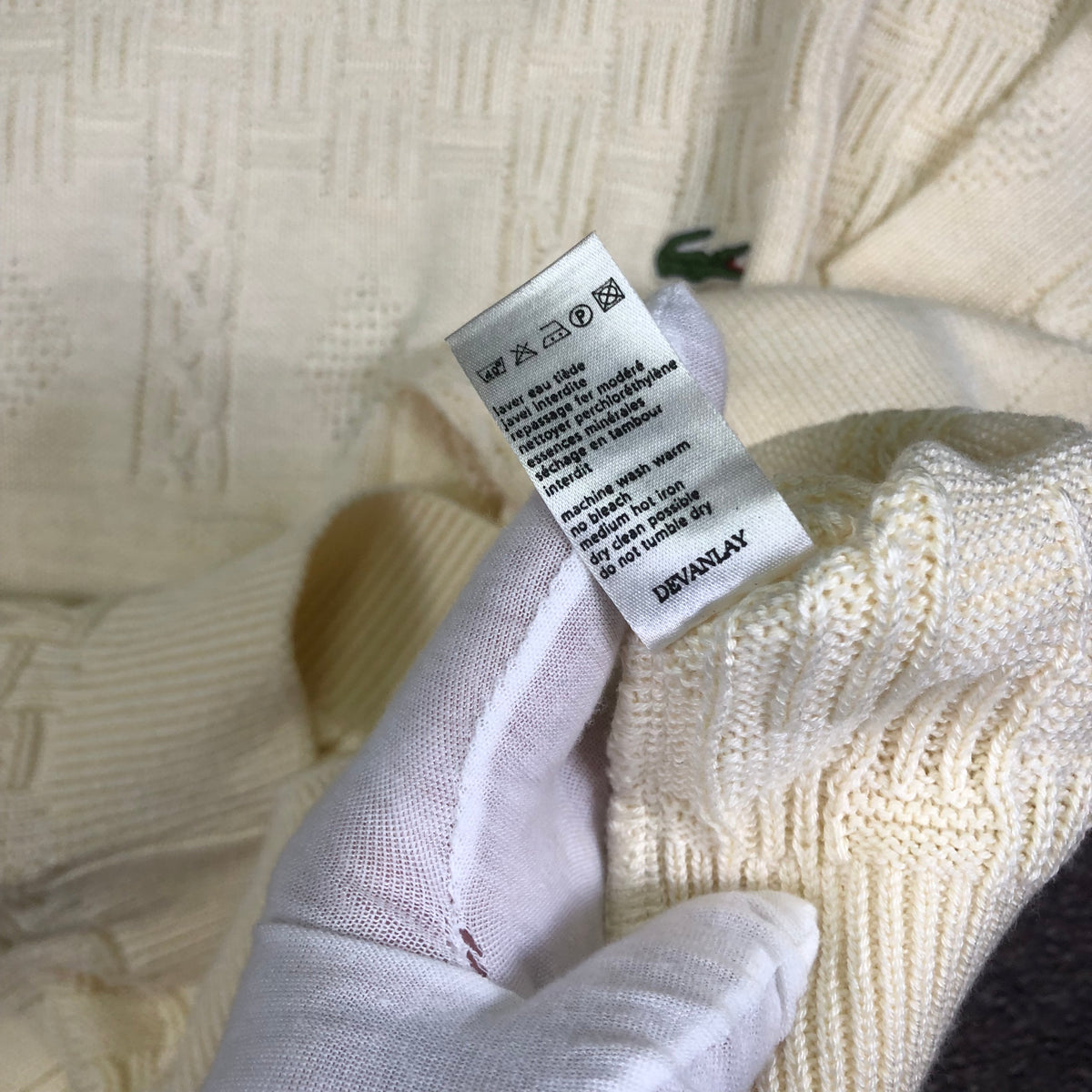 Lacoste sweater made in France tag