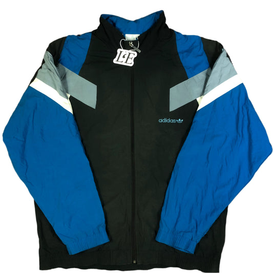 Vintage Adidas 1999 track jacket — front view, Mens L