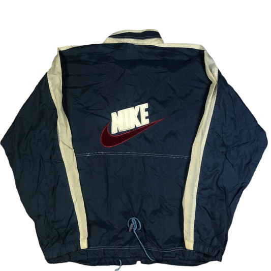 Vintage Nike 1999 big logo jacket — front view, Mens XL