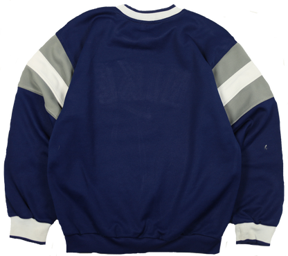 Nike big logo blue sweatshirt back view