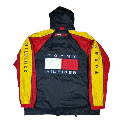 Vintage Tommy Hilfiger Jacket 90s Streetwear Windbreaker Logo Sleeve Size M-L