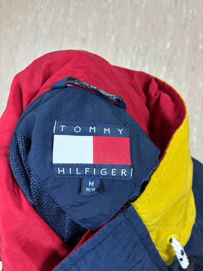 Vintage Tommy Hilfiger Jacket 90s Streetwear Windbreaker Logo Sleeve Size M-L