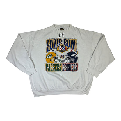 Mens Vintage 90s Super Bowl Packers VS Broncos 1997 Sweatshirt Size Xl