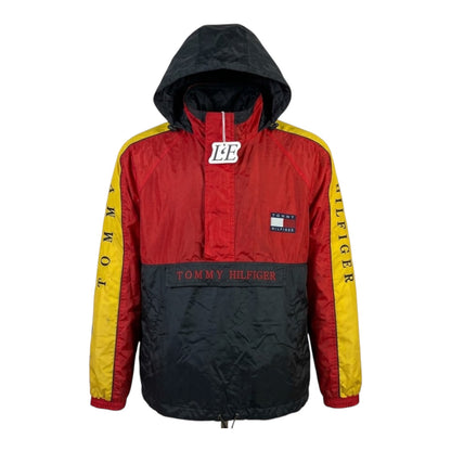Vintage Tommy Hilfiger Jacket 90s Streetwear Windbreaker Logo Sleeve Size M-L