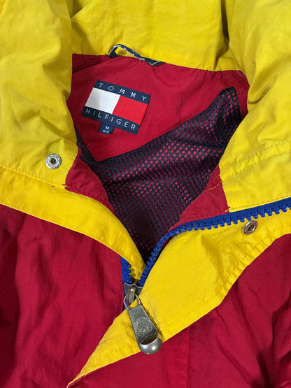 Vintage Tommy Hilfiger Jacket 90s Streetwear Windbreaker Logo Sleeve Size M-L