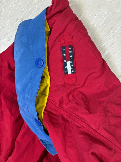 Vintage Tommy Hilfiger Jacket 90s Streetwear Windbreaker Logo Sleeve Size M-L